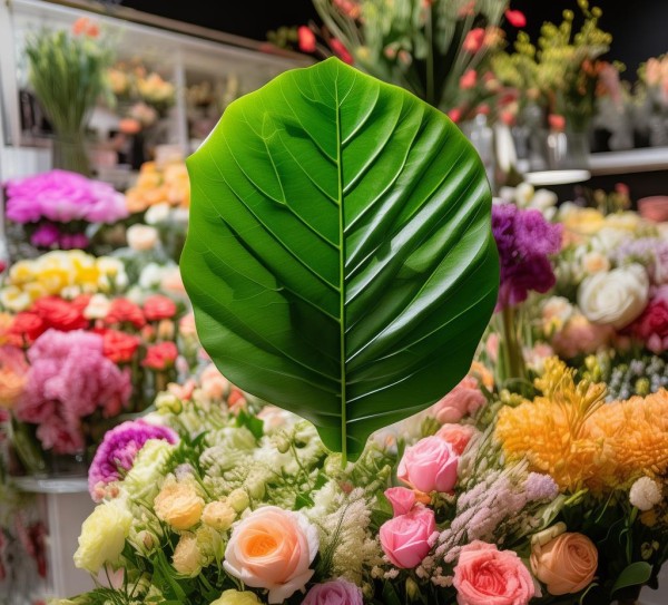 八角金盘叶子引领鲜花店新潮流,八角金盘叶子引领鲜花店新潮流,鲜花店潮流,第1张